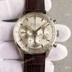 Swiss Clone Zenith El Primero Watch SS Brown Leather 42mm